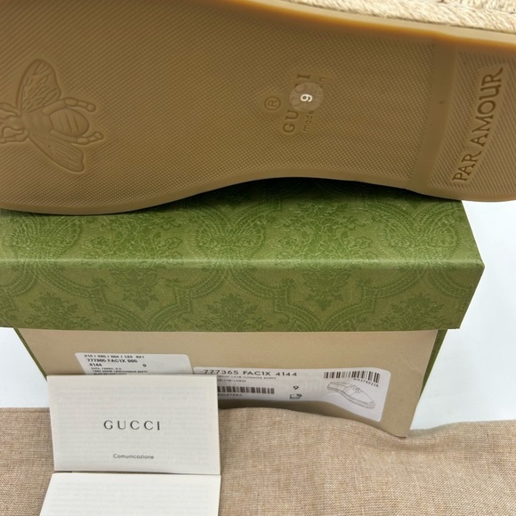 Men\'s Gucci interlocking G Espadrilles in blue denim size 9, made in Spain main image 4